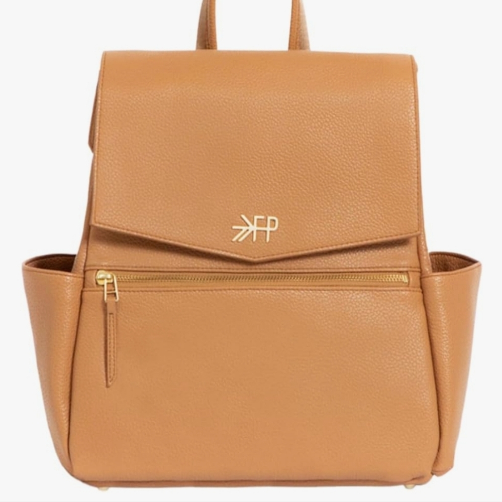 Freshly Picked Mini Classic Diaper Bag Backpack - Vegan Leather - Tan